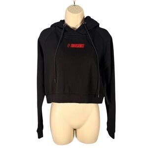 LF The Brand Hoodie Medium Black Red Undrgrnd3 Underground Thick Cotton Cropped